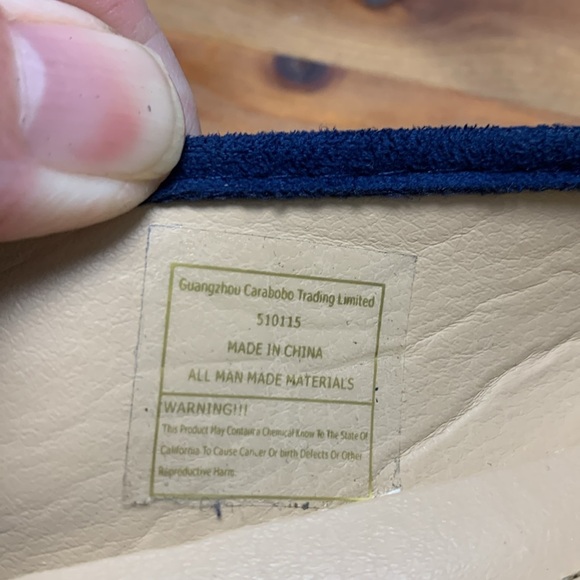 J. Mark Faux Suede Loafer w Blue & Gold Accents - Picture 7 of 7